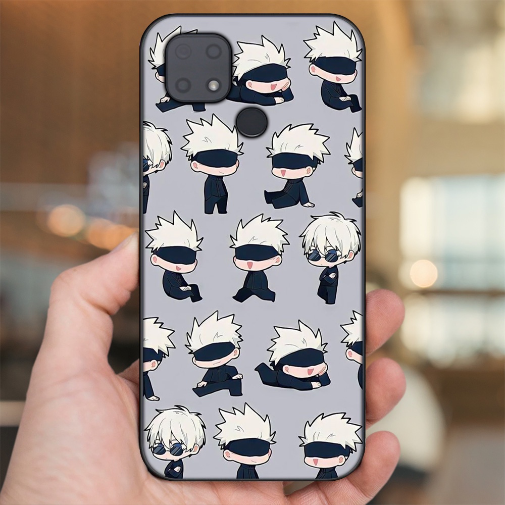 Ốp lưng Xiaomi Redmi 10C viền đen in hình Satoru Jujutsu Kaisen