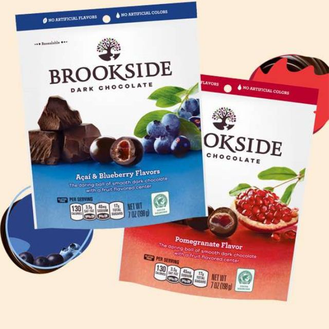 (Nhiều vị) Socola Nhân trái cây Brookside/ Kẹo Socola Brookside/ Chocolate Brookside/ Sô cô la Brookside