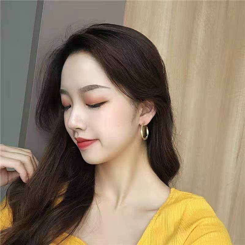 Khuyên Tai Kim Loại Bảng To Phong Cách Âu Mỹ A283