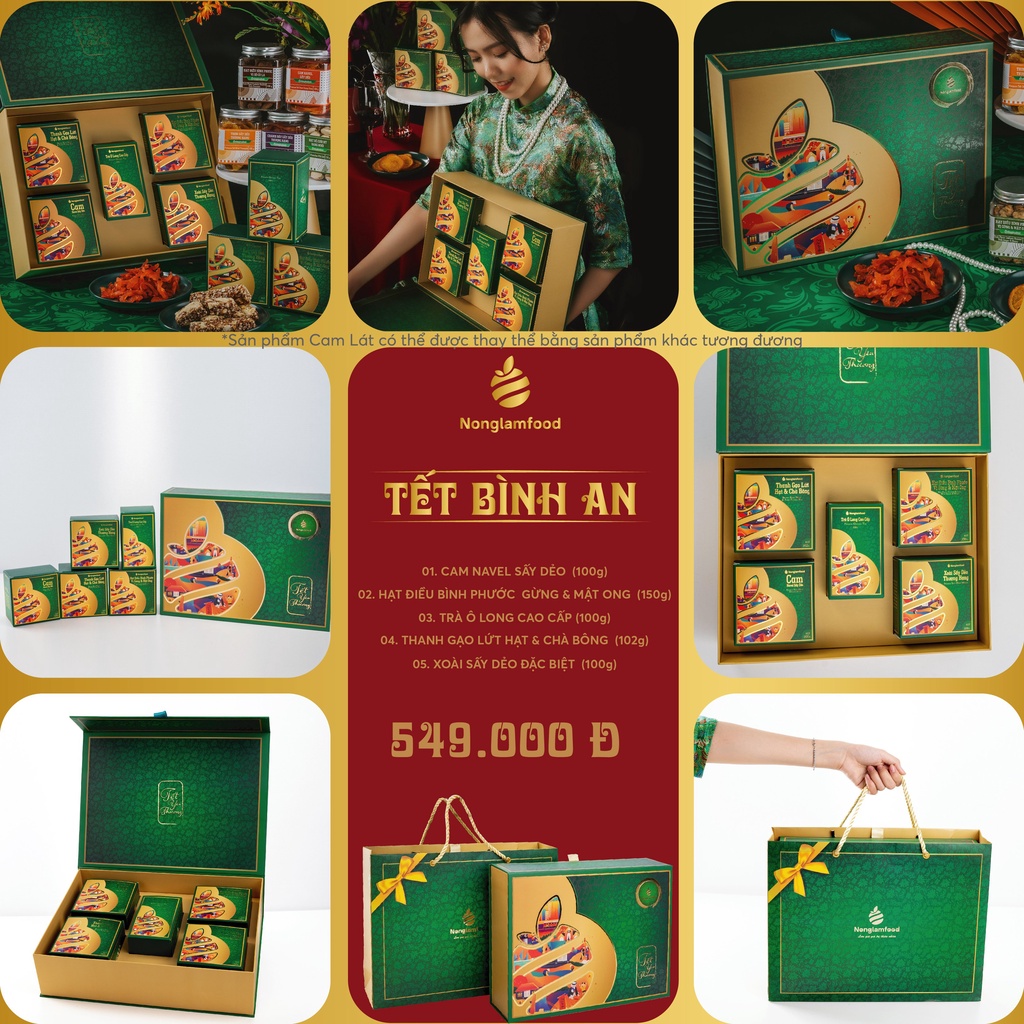 Bộ Quà Tết 2022 Bình An Nông Lâm Food – Nonglamfood – Mi Sa NOLA549 quà tặng biếu Tết cao cấp, sang trọng cho người thân | BigBuy360 - bigbuy360.vn