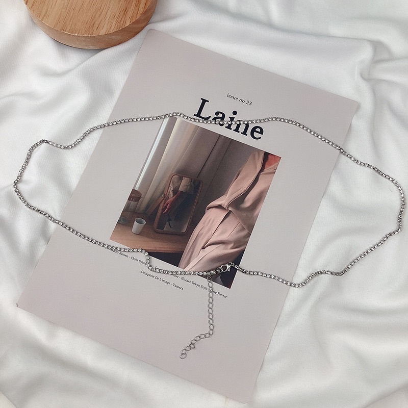 Body chain chuỗi đá lấp lánh quyến rũ C003 Meo shop - belt chain eo bụng sexy khoe eo kiểu mix đá cá tính