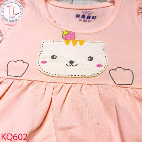 Thời Trang Trẻ Em - Đầm babydoll hình mèo đáng yêu – Quần Áo Bé Trai - Bộ Bé Trai - Quần Áo Bé Gái - Bộ Bé gái