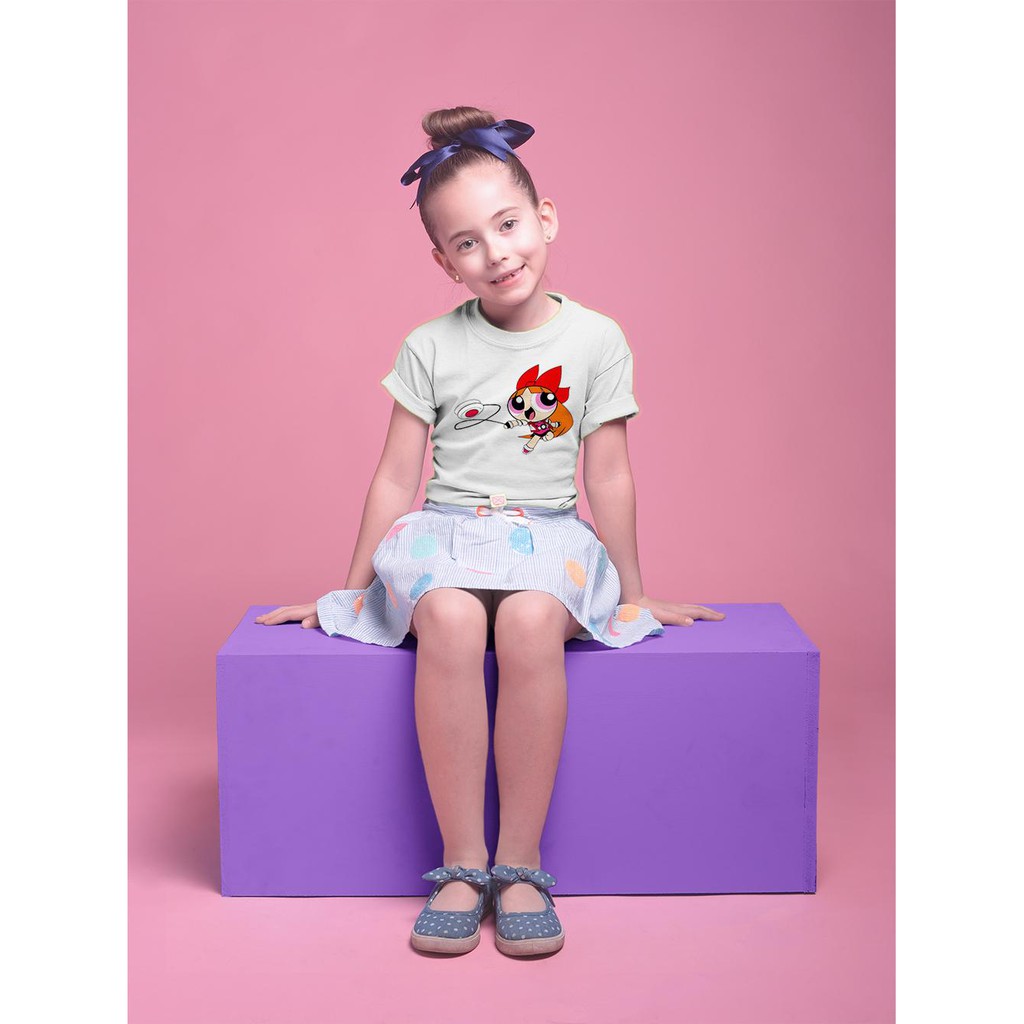 Áo thun trẻ em cotton in hình Blossom chơi yoyo - cao cấp