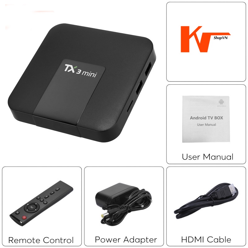 Android TV Box TX3 Mini, Ram 2G, Bộ nhớ 16GB, Android TV 10.0, Wifi 5Ghz, Bluetooth 4.2