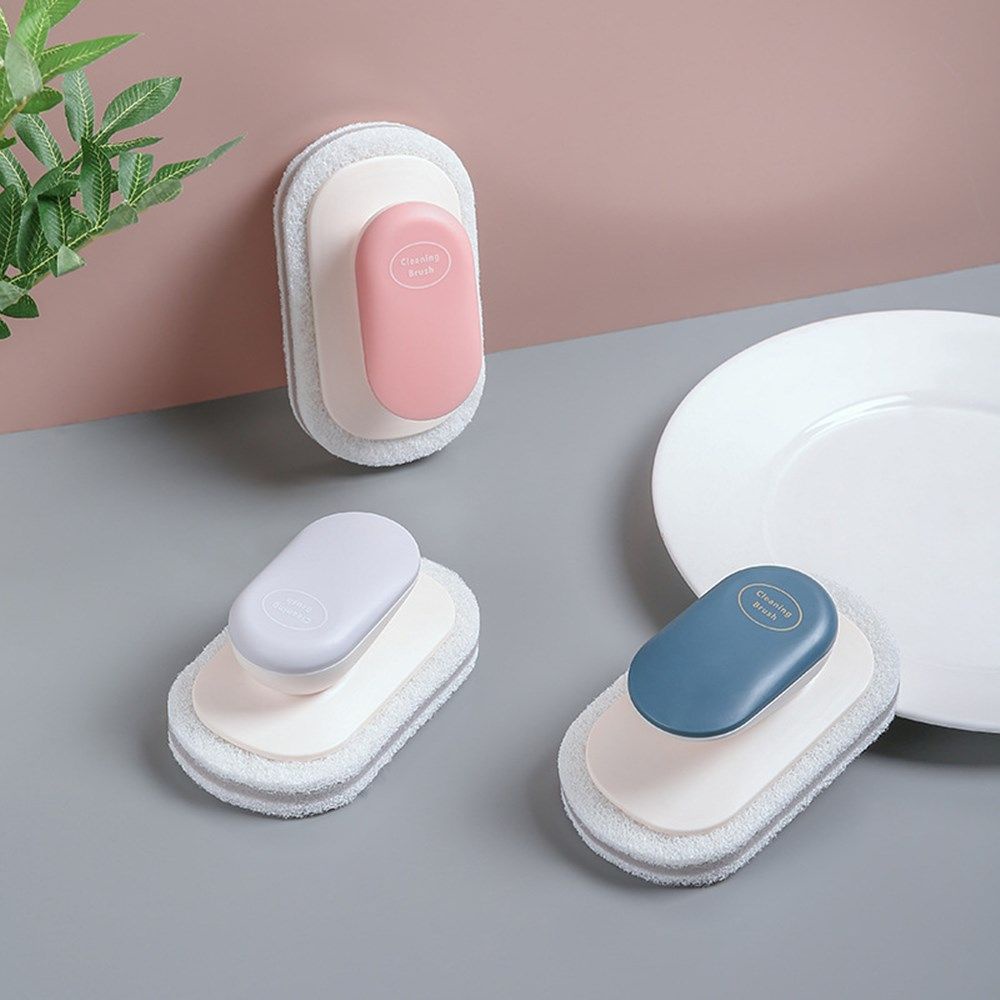 Bàn Chải Vệ Sinh Nhà Bếp/Nhà Tắm Mềm Mại Có Tay Cầm Đa Màu Sắc Tiện Dụng