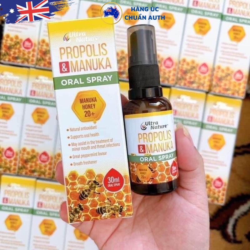 Xịt họng keo ong Ultra Nature Propolis Manuka