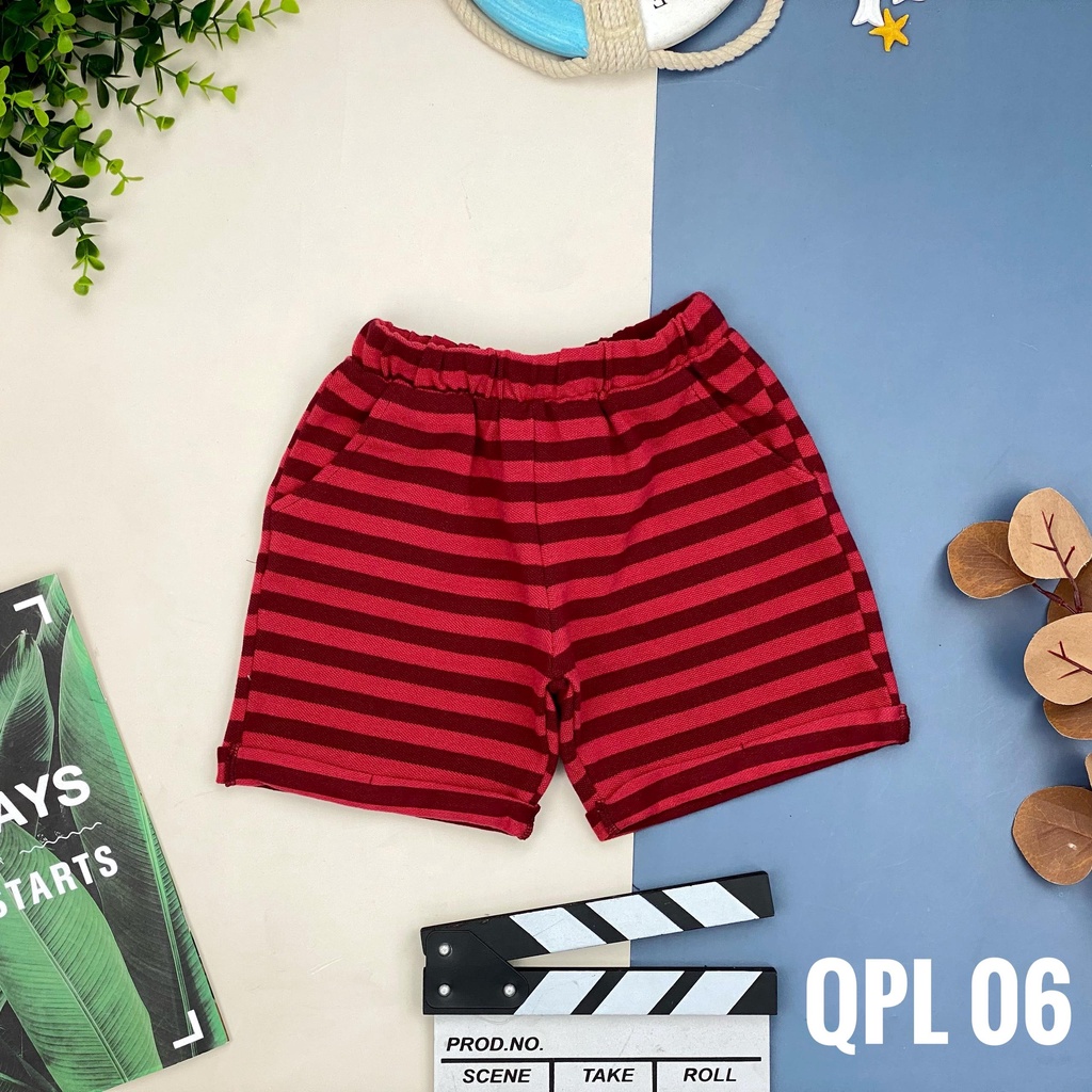 Quần cotton bé trai LITIBABYH hai túi,  vải cotton cá sấu size 6/16T. Chất đẹp, mát