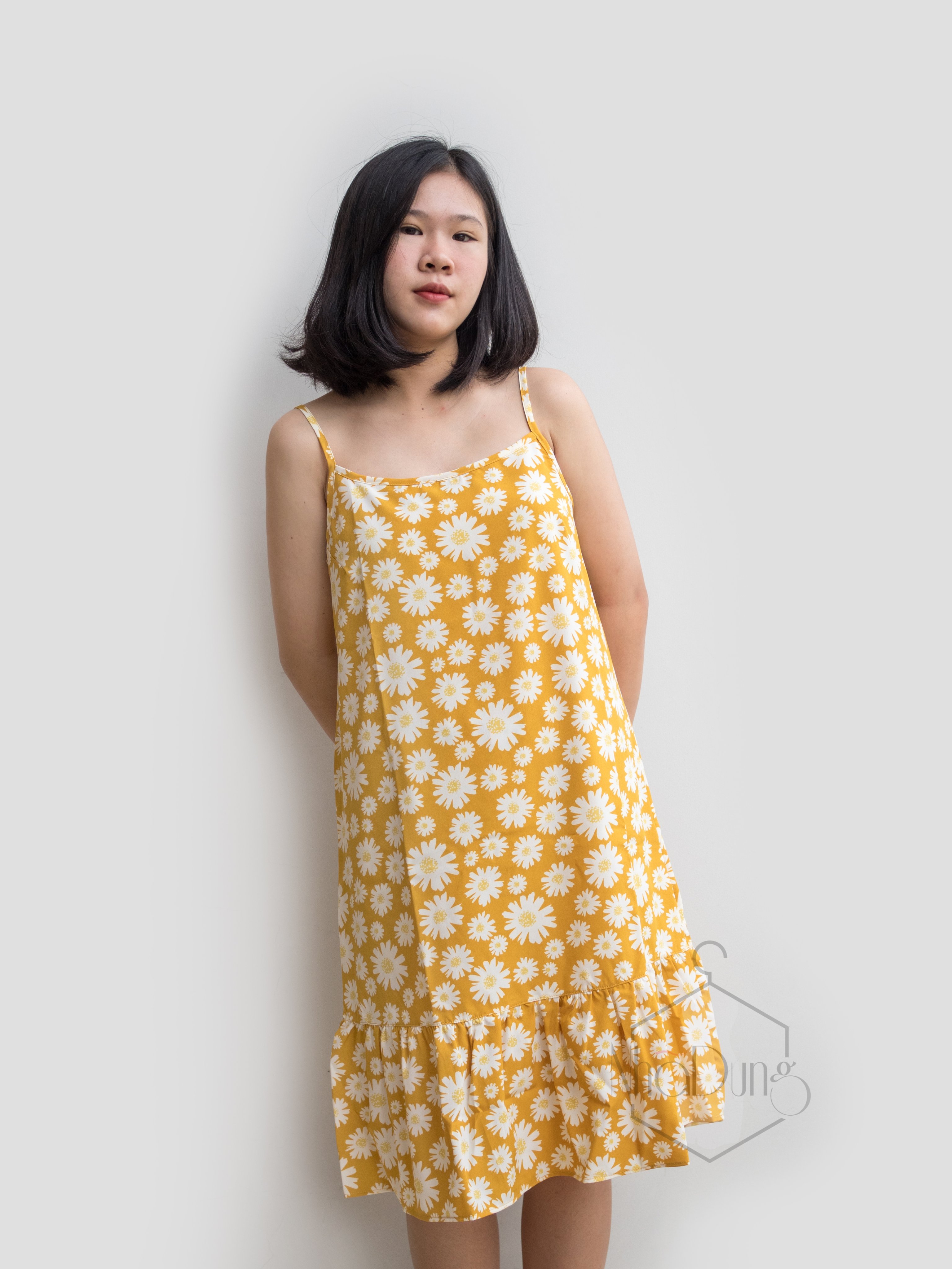 [Mã SMA071008 hoàn 10K xu đơn 0Đ] Váy ngủ 2 dây dễ thương họa tiết cúc họa mi chất vải silk lụa size tử 40-65kg | BigBuy360 - bigbuy360.vn