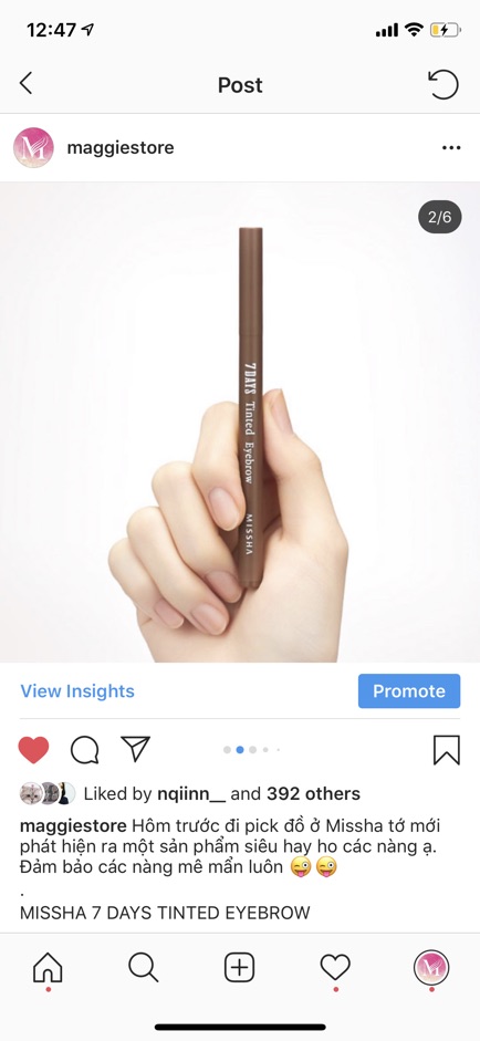 Xăm mày MISSHA 7 DAYS TINTED EYEBROW