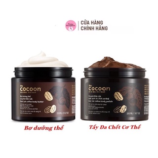 Combo Cocoon Tẩy da chết + Bơ dưỡng thể cà phê Đắk Lắk 2x200ml