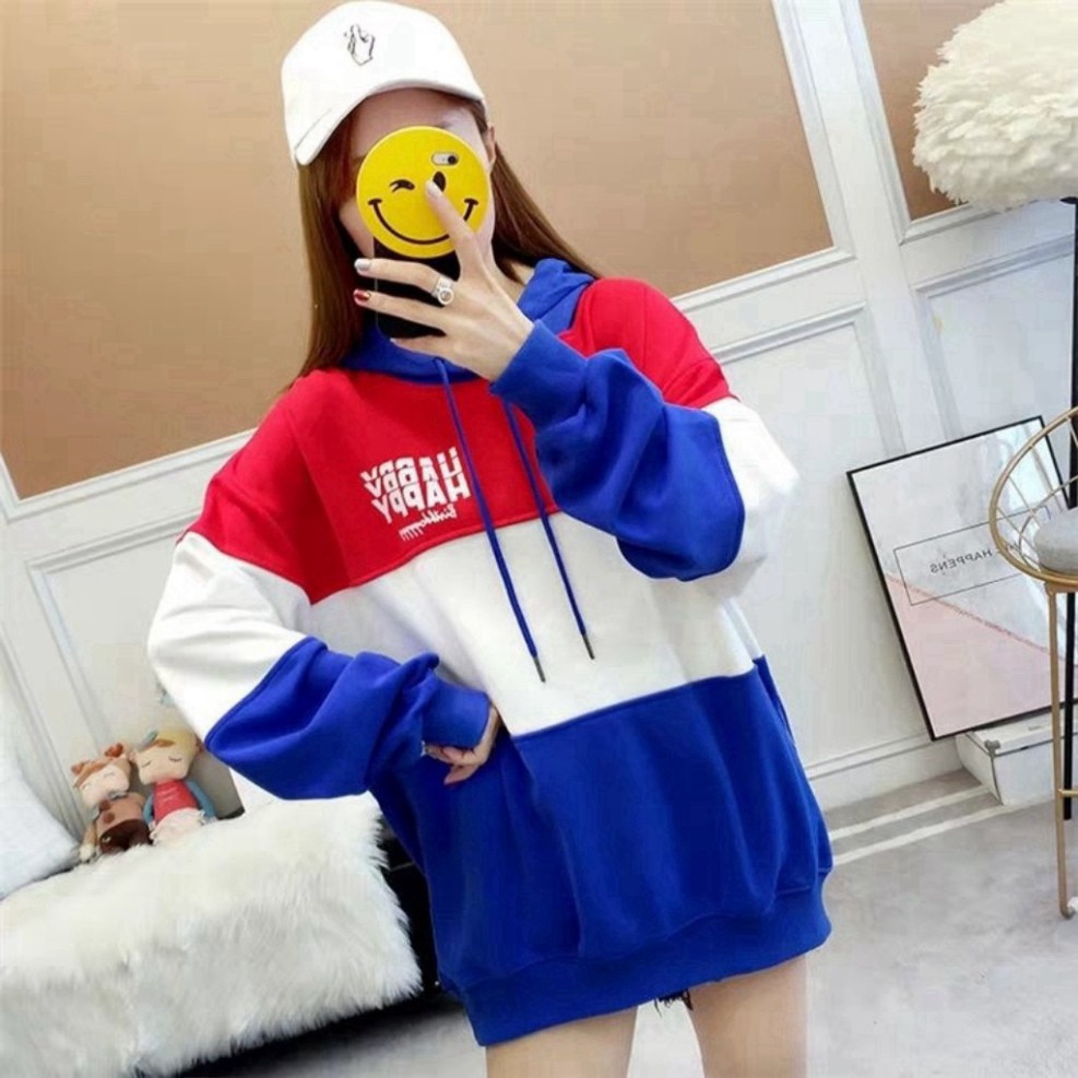 Áo Hoodie khoác nỉ unisex nam nữ KN18 phối sọc ngang 3 màu kiểu dáng Hàn Quốc form unisex