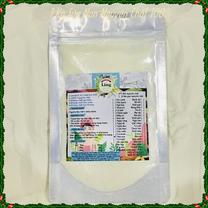 Bột Sữa Non 1 Ký nguyên chất thiên nhiên 100% có giấy VSATTP và ĐKKD dùng đa công dụng