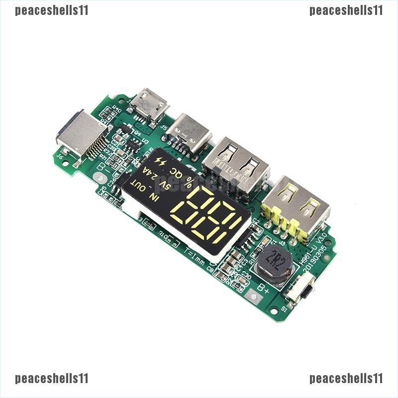 Pin Sạc Dự Phòng 5V 2.4A USB 18650 Có Đèn LED