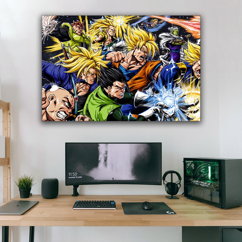 Tranh canvas tràn viền, tranh Anime Dragon Ball treo tường phòng khách, hiện đại nghệ thuật 103-113