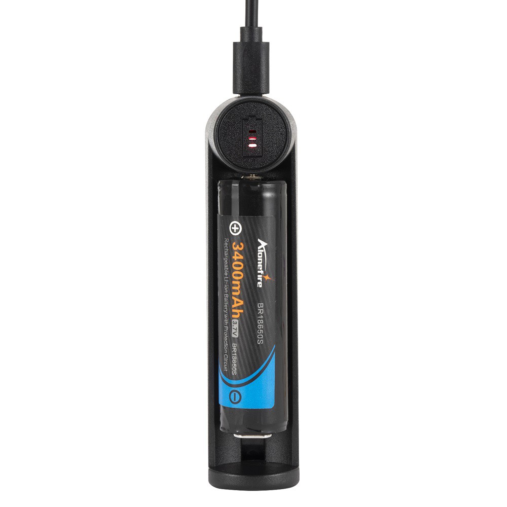 Bộ sạc pin ALONEFIRE MC3 3.7V USB cho 26650/ 21700/ 18650/ 18350/ 16340/ 14500