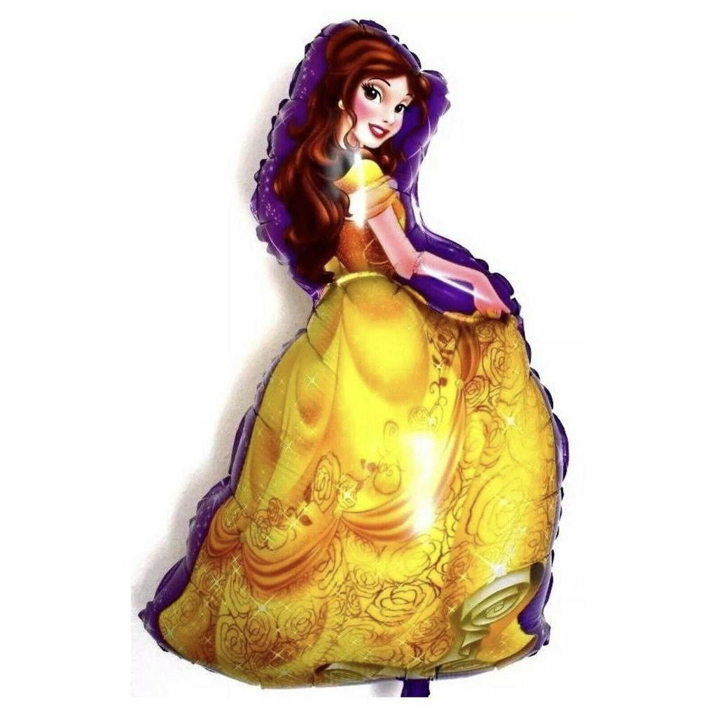 DISNEY Set 5 Bong Bóng Hình Công Chúa Belle / Cinderella / Aurora / Bạch Tuyết / Elsa Trang Trí Tiệc Sinh Nhật