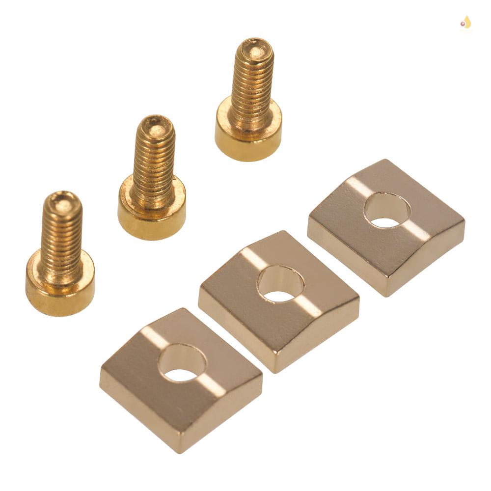 Bộ 3 Phụ Kiện Khóa Dây Đàn Guitar Điện Bằng Kim Loại Hình Lục Giác + Ốc Vít