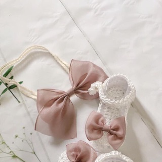 🎀Set băng và giầy nơ cho bé 🎀