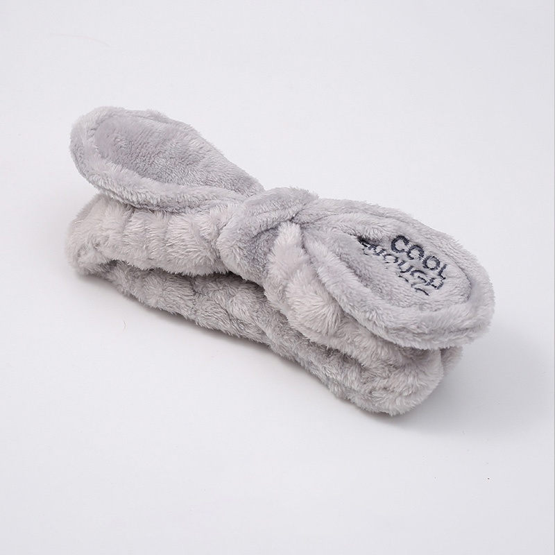 Băng đô Haimeikang chất liệu vải lông họa tiết dễ thương phong cách Hàn Quốc dùng khi rửa mặt