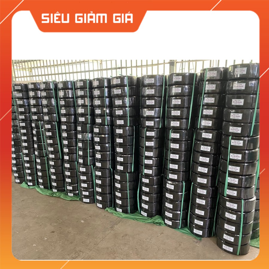 Dây Phun Sương PE Đen 8mm, Dây Tưới Cây, Tưới Lan Nhựa Nguyên Sinh 100% Độ Bền Cao / Cuộn 100m