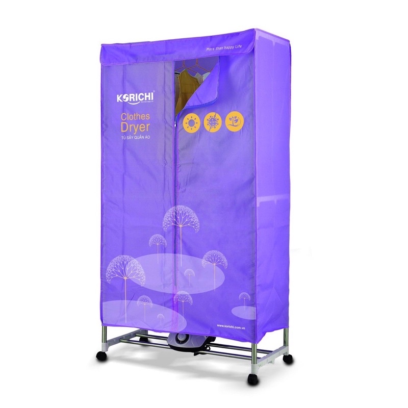 Tủ Sấy Quần Áo Korichi KRC-2199 Khối Lượng Quần Áo Cho Vào 25kg-Công Nghệ Sấy PTC Diệt Khuẩn