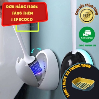 Cọ vệ sinh tròn silicon Ecoco thông minh sử dụng miếng dán cài