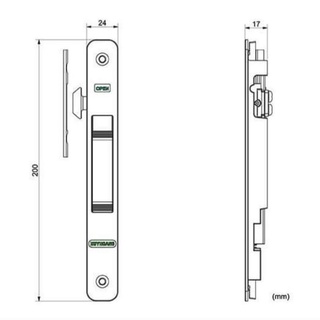Chốt Sập Cửa Lùa Nhôm Xinfa.