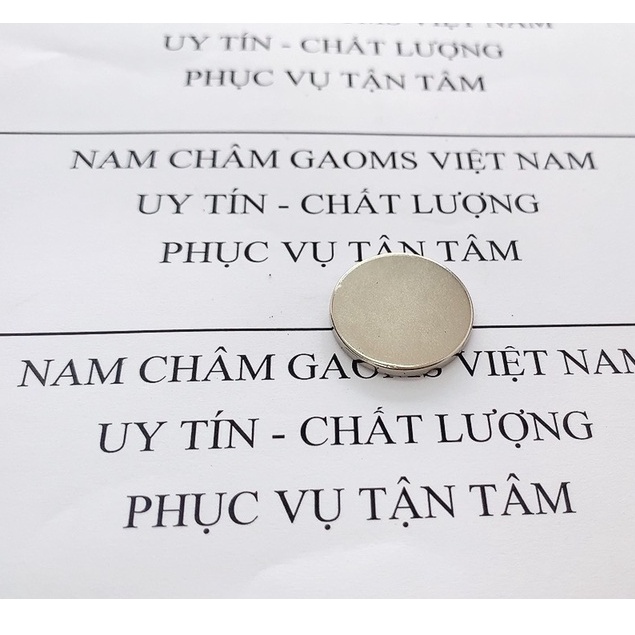 Nam châm 25x3mm GAOMS, tròn mỏng dẹt lực hút siêu mạnh mạ niken