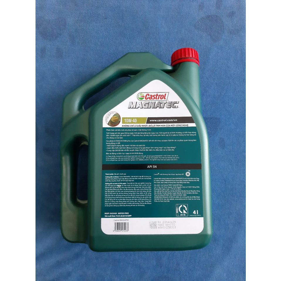 Dầu nhớt Castrol Magnatec 10W40 4L chính hãng, dầu nhớt cao cấp cho xe ô tô