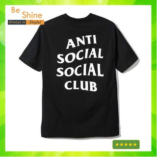 Áo thun Anti Social Social Club  form rộng nam nữ unisex, màu đen, tay ngắn, tay lỡ FreeSize