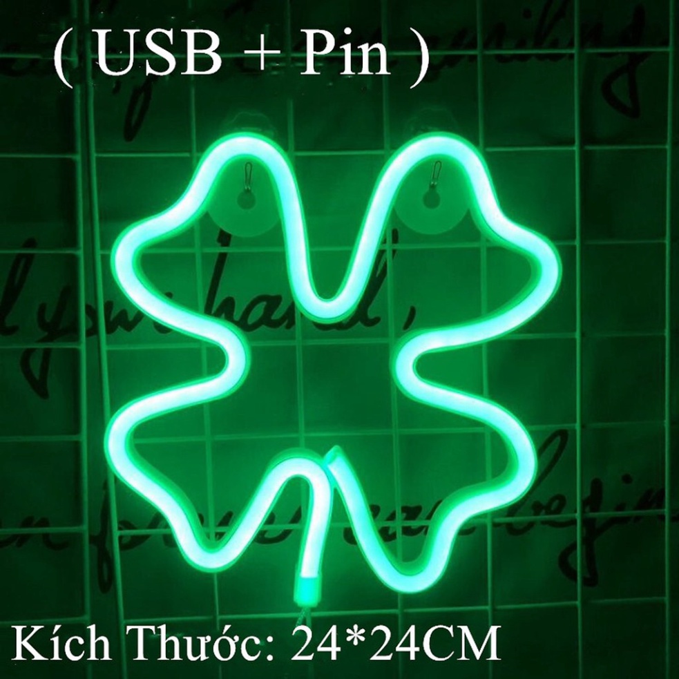 Đèn Led neon Decor trang trí phòng ngủ dán tường Nhiều mẫu