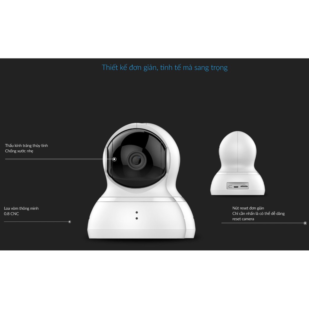 Camera Xiaomi YI Dome 1080p H20 , bản Quốc Tế ,hàng chính hãng DGW