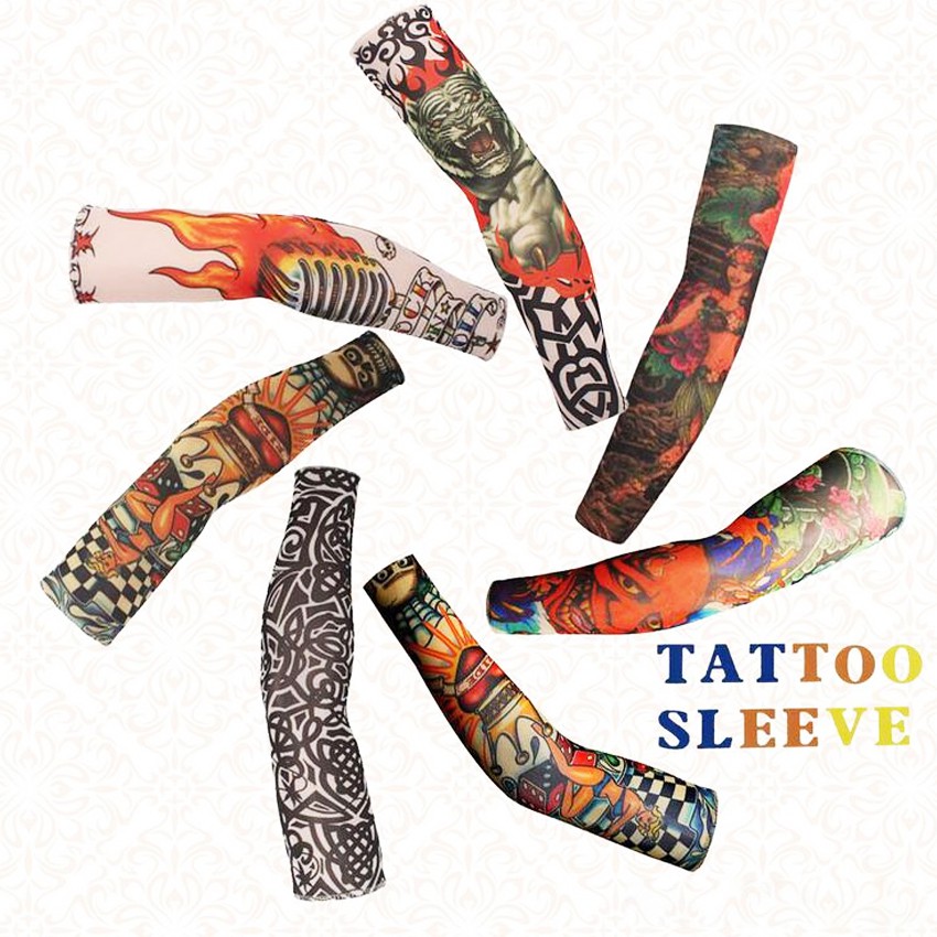 Bộ 2 găng tay hình xăm 3D Tatoo Sleeve