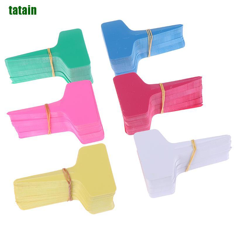 Set 100 Thẻ Nhựa Chữ T Đánh Dấu Cây Trồng