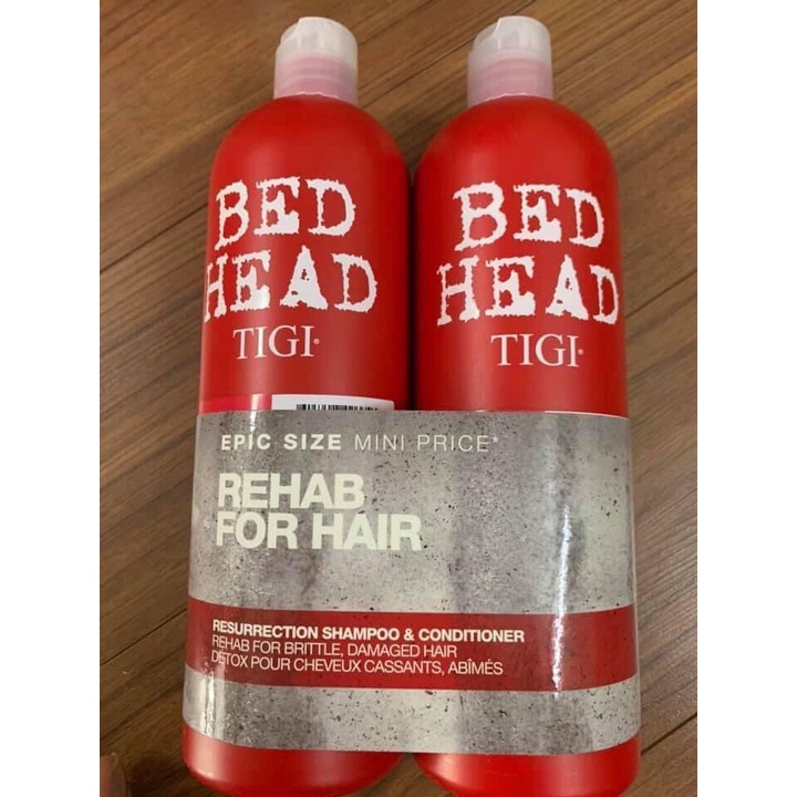 Dầu gội tigi đỏ Tigi cặp gội xả /chai phục hồi tóc hư tổn cấp độ 3 750ml