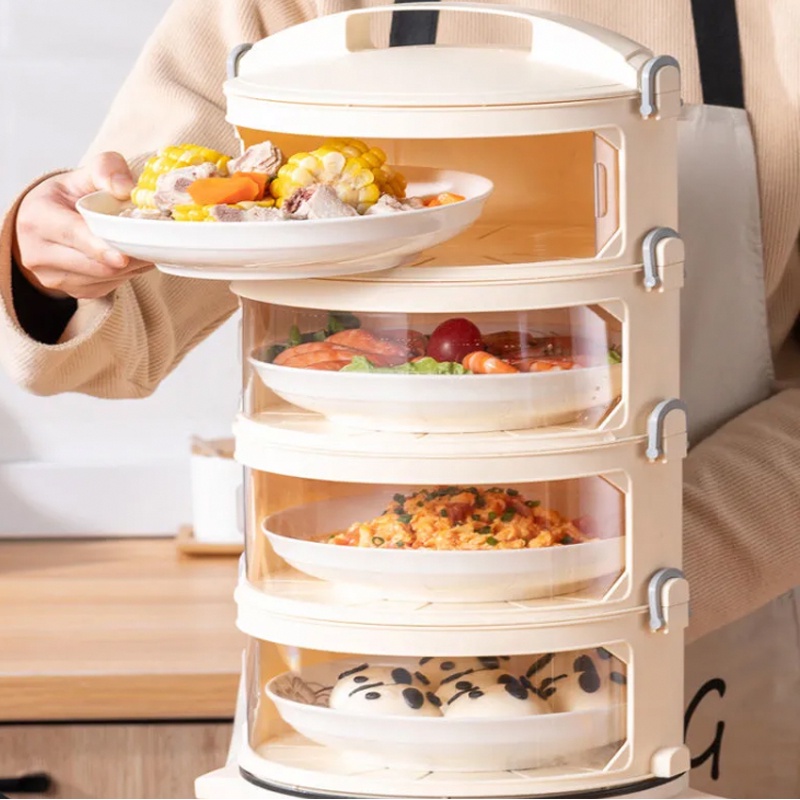 Hộp Bảo Quản Thực Phẩm 2/3 Tầng Chống Bụi Bẩn Tiện Dụng Cho Nhà Bếp