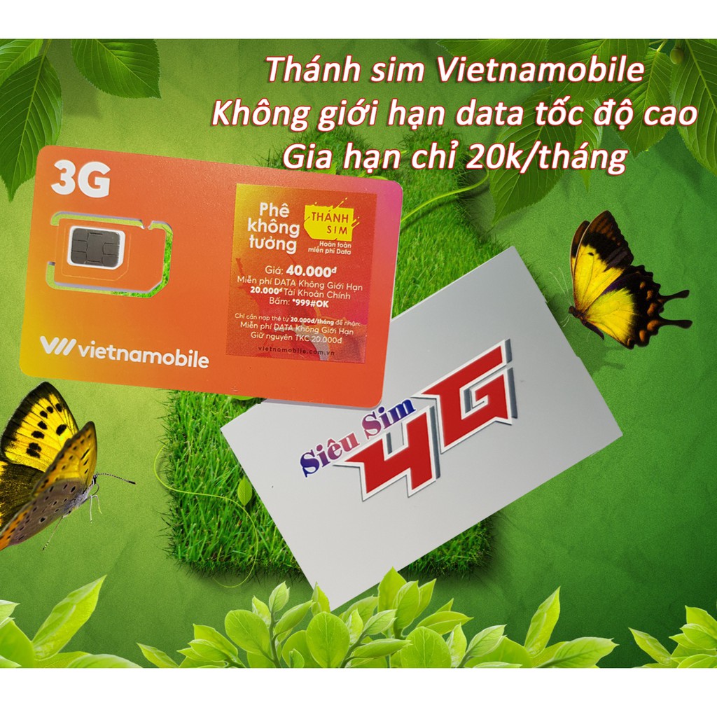 Sim Vietnamobile Thánh Sim có 120Gb mỗi tháng