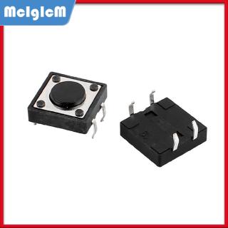 Bộ 50 Công Tắc Mô-men DIP Đế Hình Vuông Dạng Nút Nhấn 4 Pin 12 X 12Mm X 4.3Mm