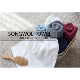 Combo 5 khăn Songwol xuất Hàn 100% cotton kt 40x80cm
