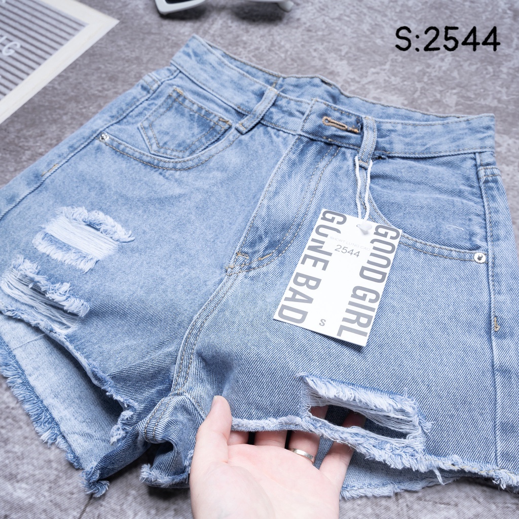 Quần Short Jean Rách 2 Bên, Quần Đùi Nữ Tua Lai Lưng Cạp Cao | BigBuy360 - bigbuy360.vn