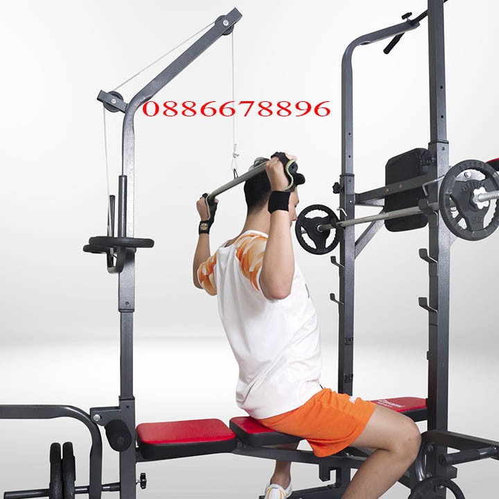 Giàn tạ đa năng ZASAMI 8211, 8sport free sip + quà tặng đủ bộ tạ gang  sẵn hàng