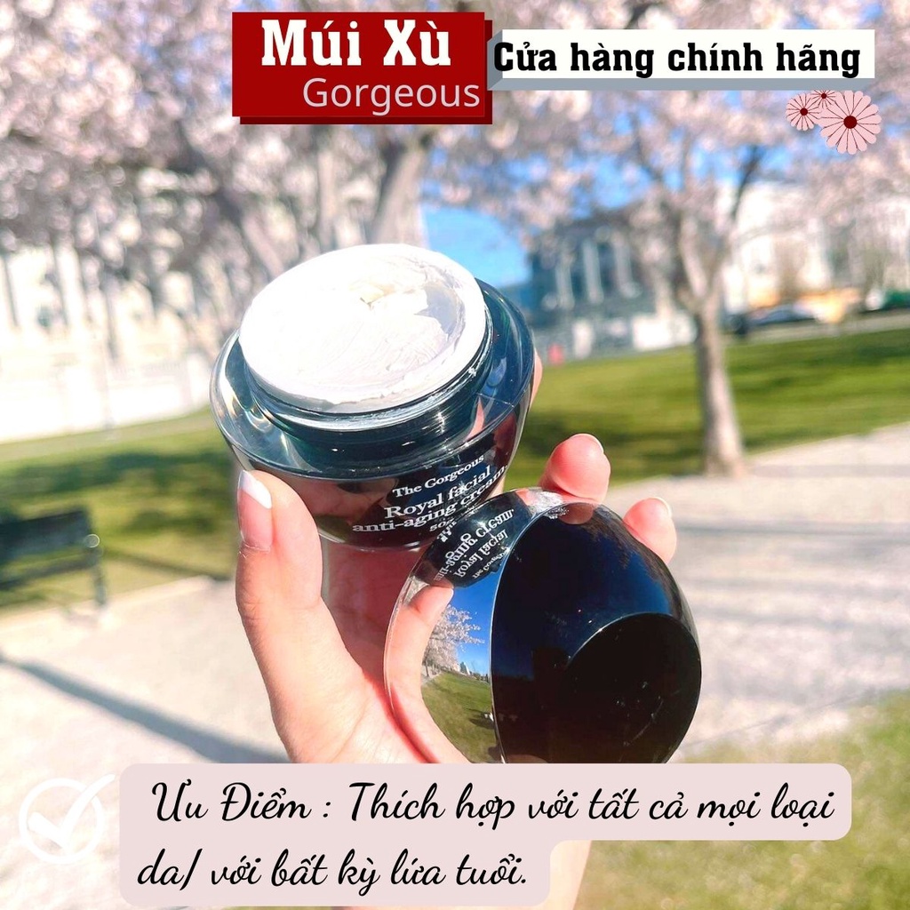 Kem cừu đêm Múi Xù The Gorgeous dưỡng ẩm chống lão hóa trắng da hộp 50g