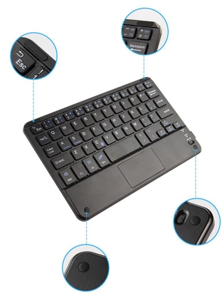 Touchscreen Bluetooth Keyboard for Android Windows System Tablet Laptop Wireless Bluetooth with Touchpad Keyboard