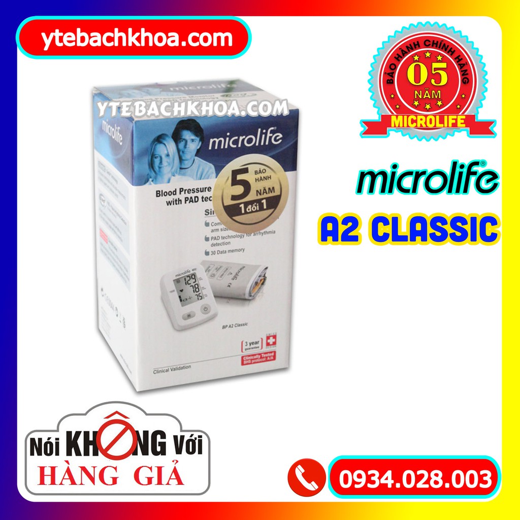 MÁY ĐO HUYẾT ÁP MICROLIFE BP A2 CLASSIC HÀNG CHÍNH HÃNG - BẢO HÀNH 05 NĂM