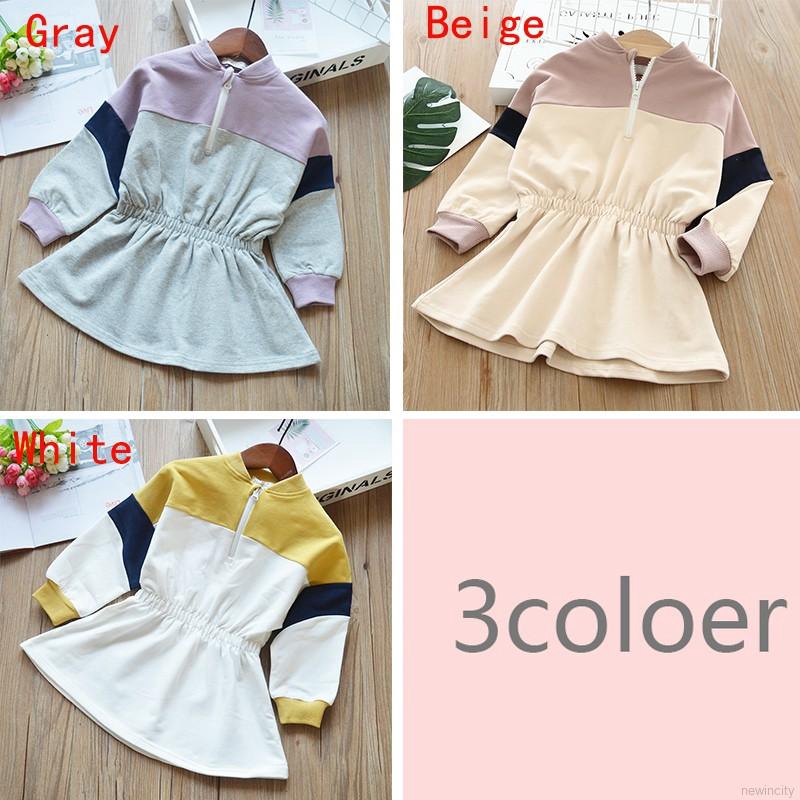 Đầm tay dài phong cách Hàn Quốc cho bé gái