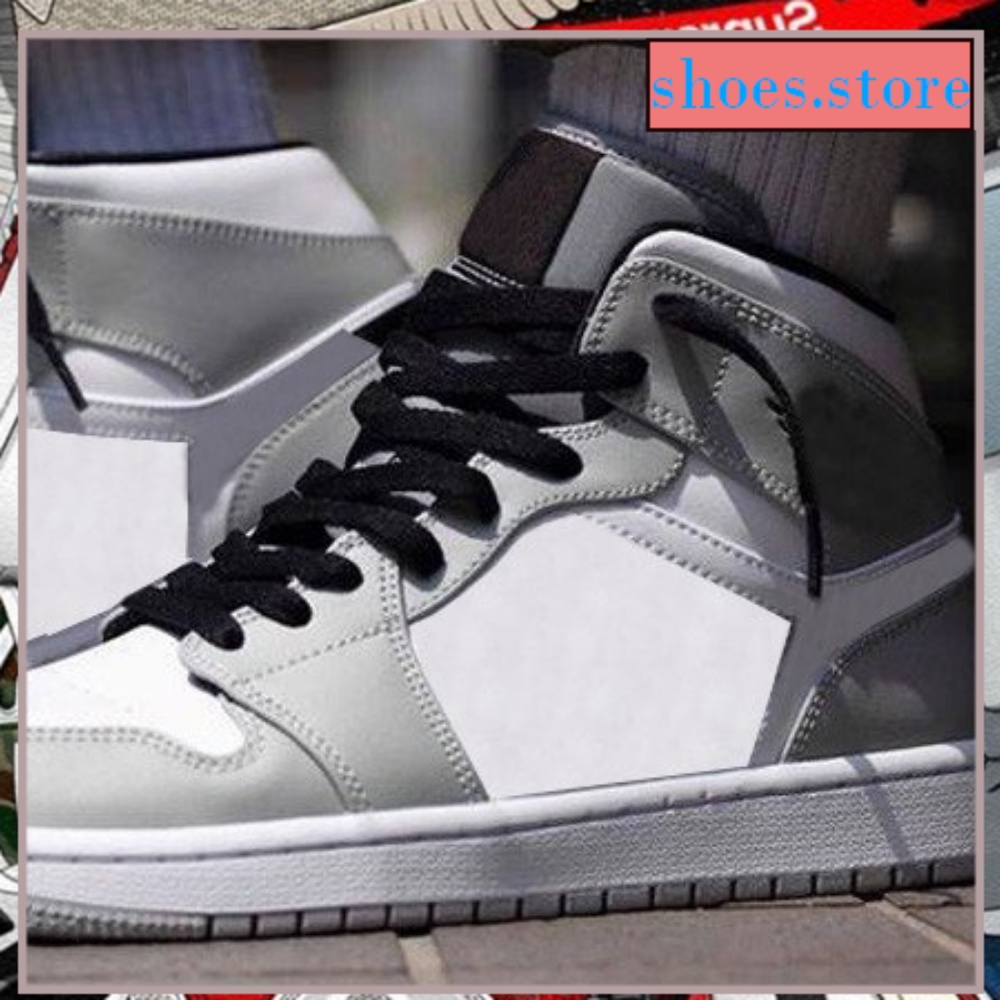 Giày Jordan Cổ Cao Nam Nữ, Giày JD Jordan 1 High Xám Cổ Cao Thời Trang Full Box | BigBuy360 - bigbuy360.vn