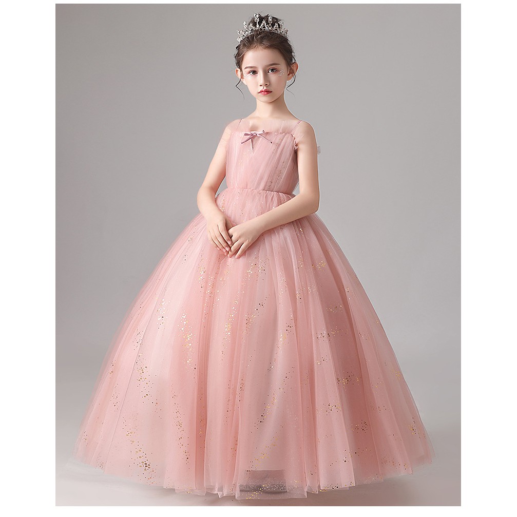 Đầm phù dâu nhí, công chúa màu hồng