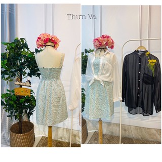 [V08] Set Đầm cúp ngực - Áo voan