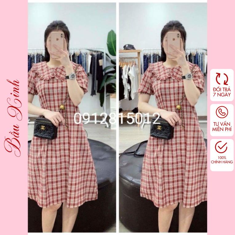 Đầm bầu, Váy bầu công sở kẻ sọc trẻ trung