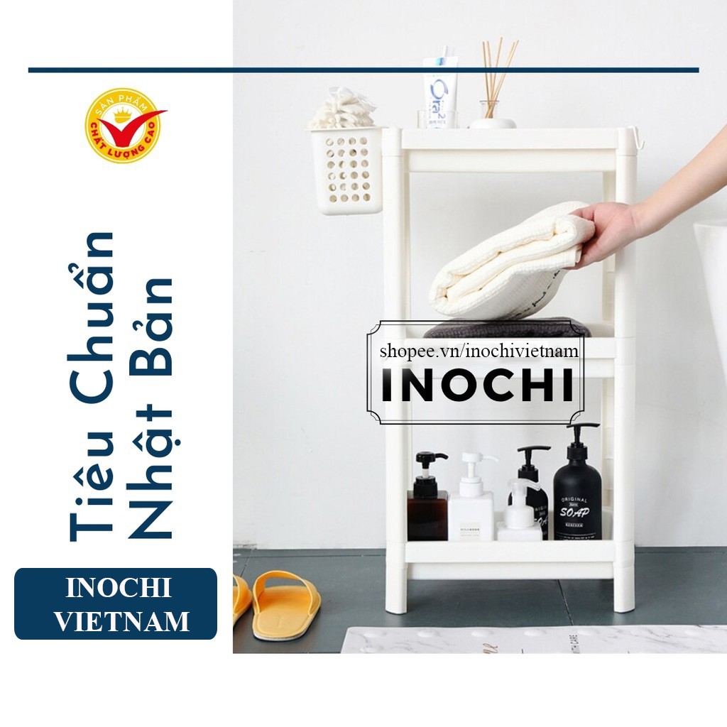 Kệ 3 Tầng inochi Kệ nhà tắm Đa Năng Inochi Nhựa Dùng Để Đựng Gia Vị Nhà Bếp Đựng Đồ Thực Phẩm, Phòng ngủ